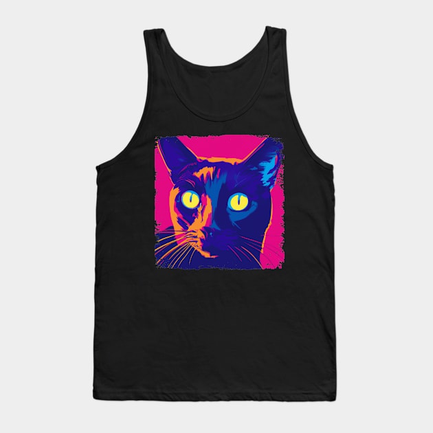 Cat Bombay Pop Art- Cat Lover Gift Tank Top by PawPopArt